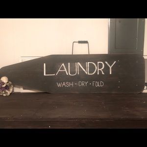 Handmade Laundry sign (from vntg ironing board)